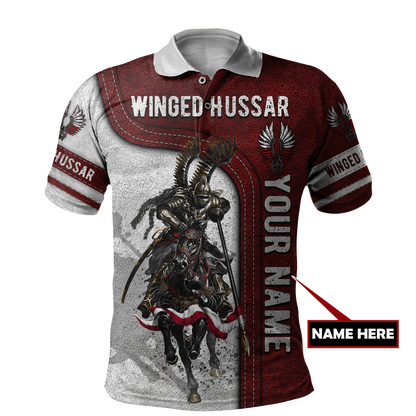 Premium Winged Hussars Red Custom name 3D Printed Shirts