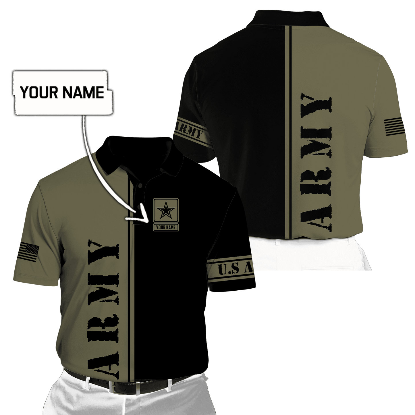 Custom name US Army Veteran Basic 3d printed shirts Proud Military SN19052104
