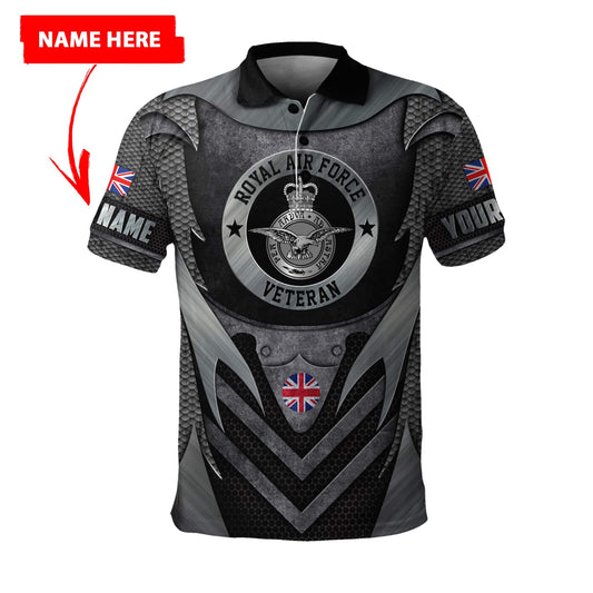 Custom Name XT British RAF 3D Printed Shirts Pi13042106