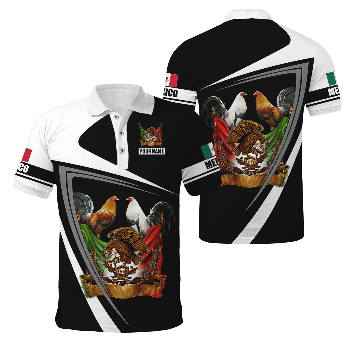 Personalized Name Rooster Mexico 3D All Over Printed Hoodie