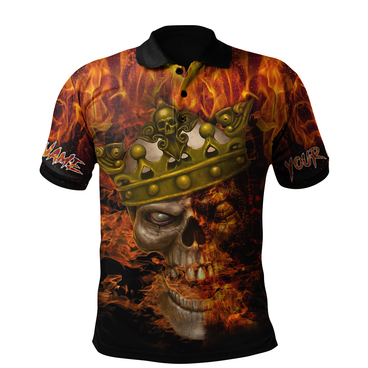 Customize Name King Fire Skull Hoodie For Men And Women DA08062104