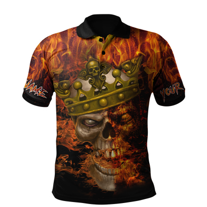 Customize Name King Fire Skull Hoodie For Men And Women DA08062104