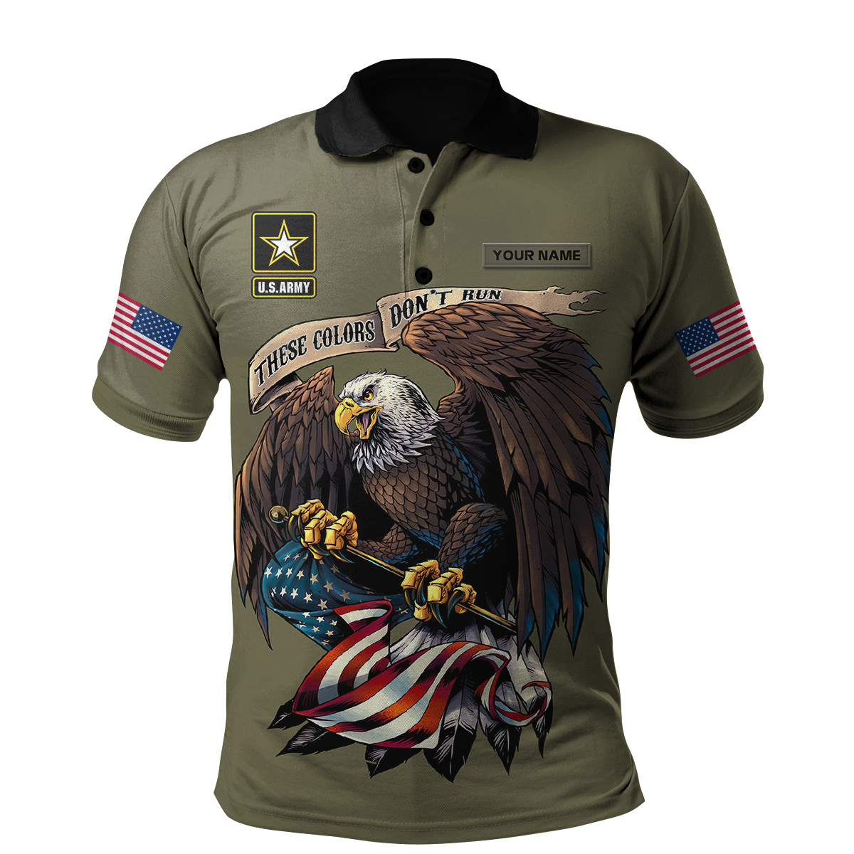Custom name US Army Veteran Basic Eagle 3d printed shirts Proud Military DQB21052101
