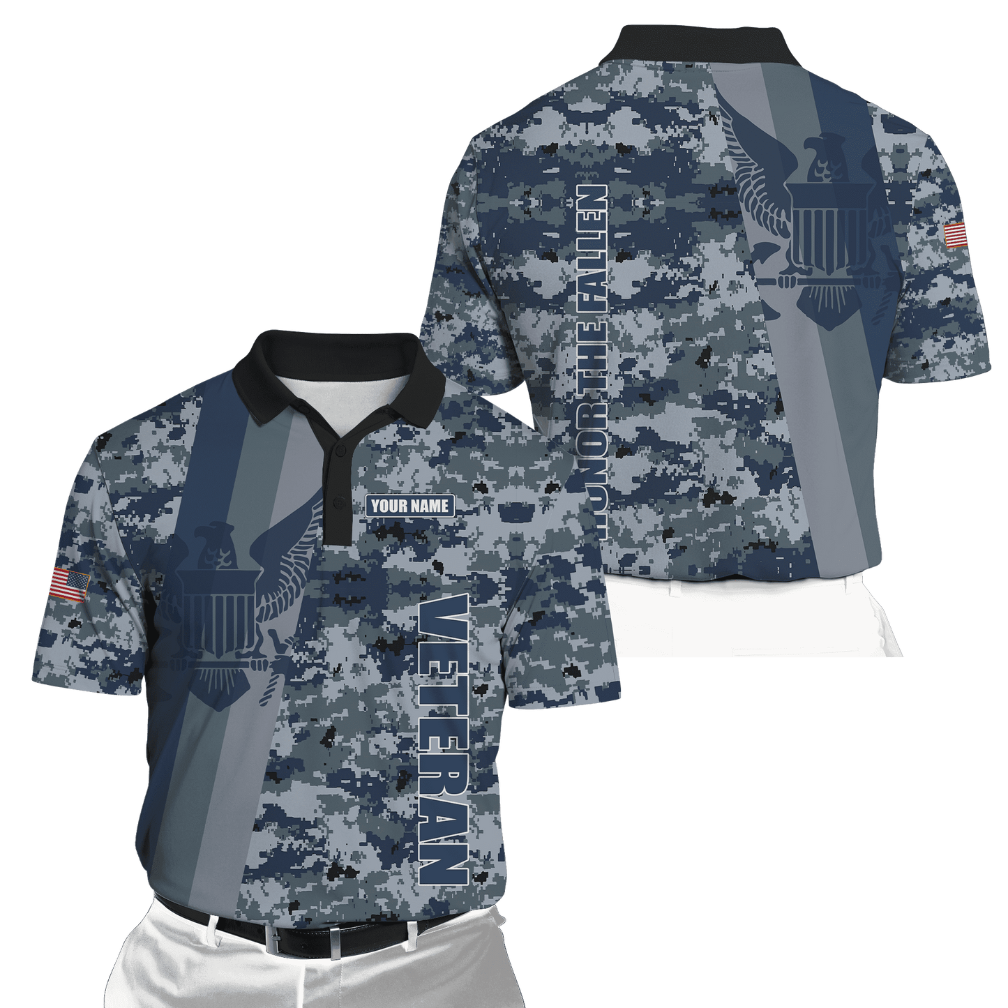 Custom name US Navy Veteran Camo 3d printed shirts Proud Military HHT20052105