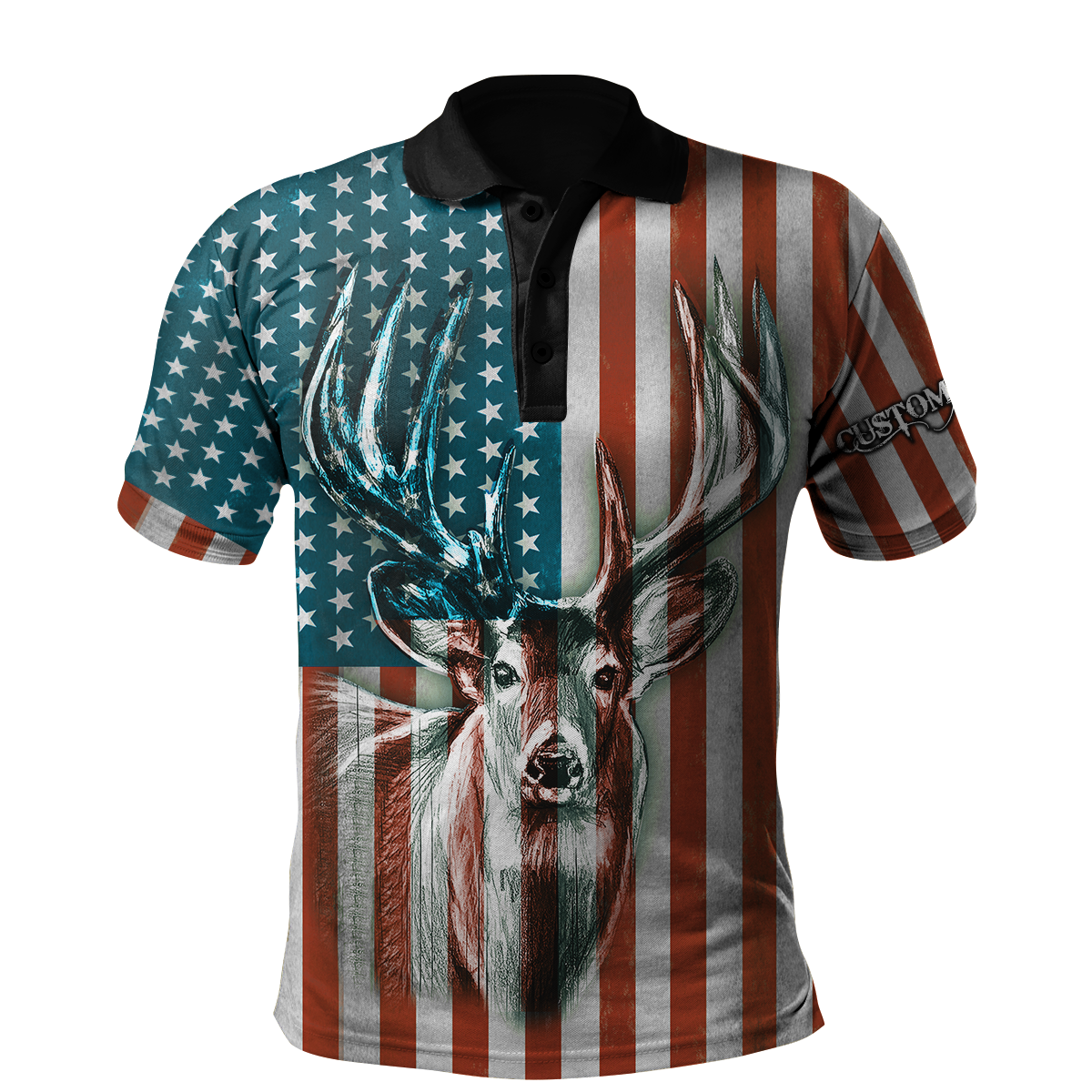 US Deer Persionalized Name 3D All Over Printed Shirts MH21052101