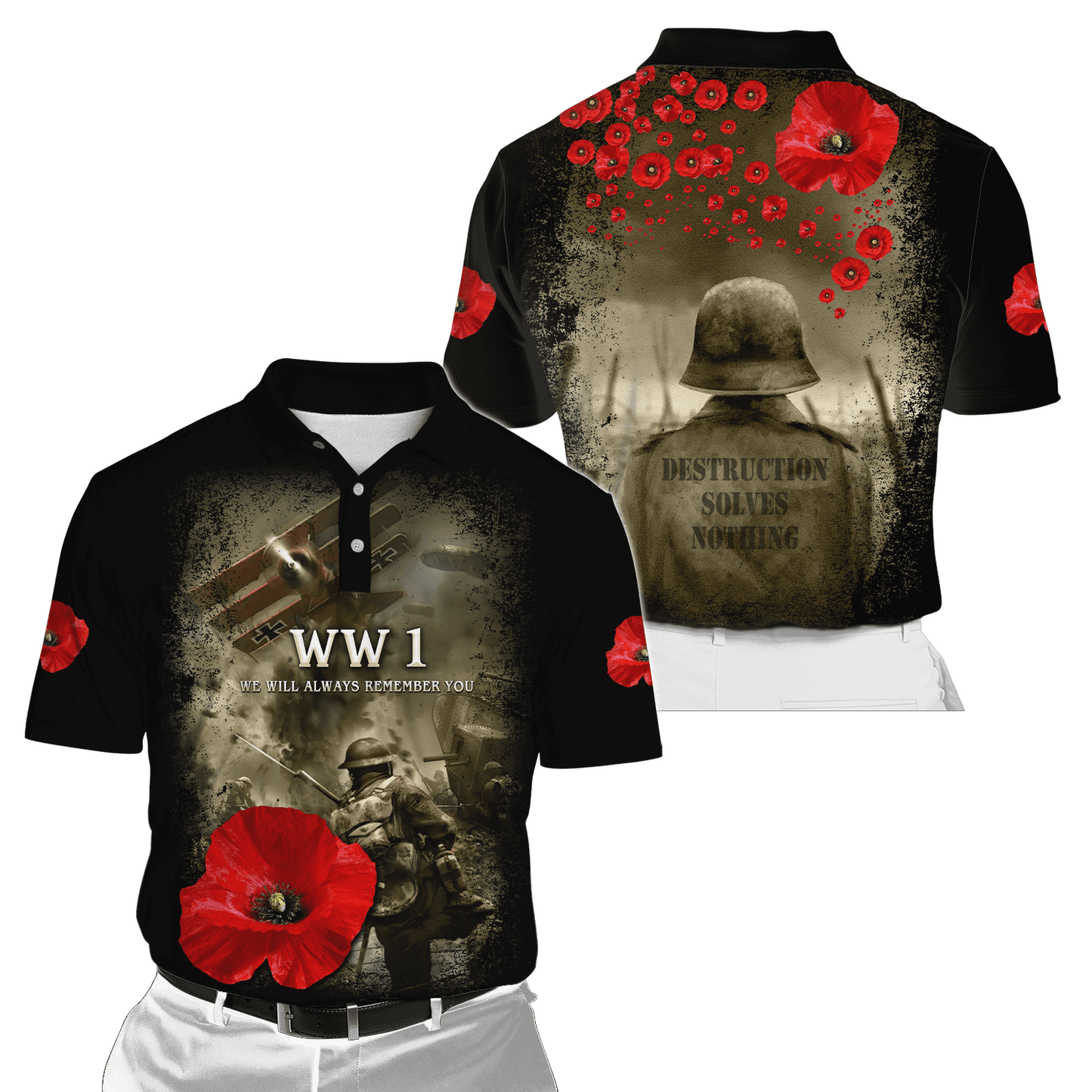 Remembrance Day Lest We Forget 3D All Over Printed Unisex Shirts