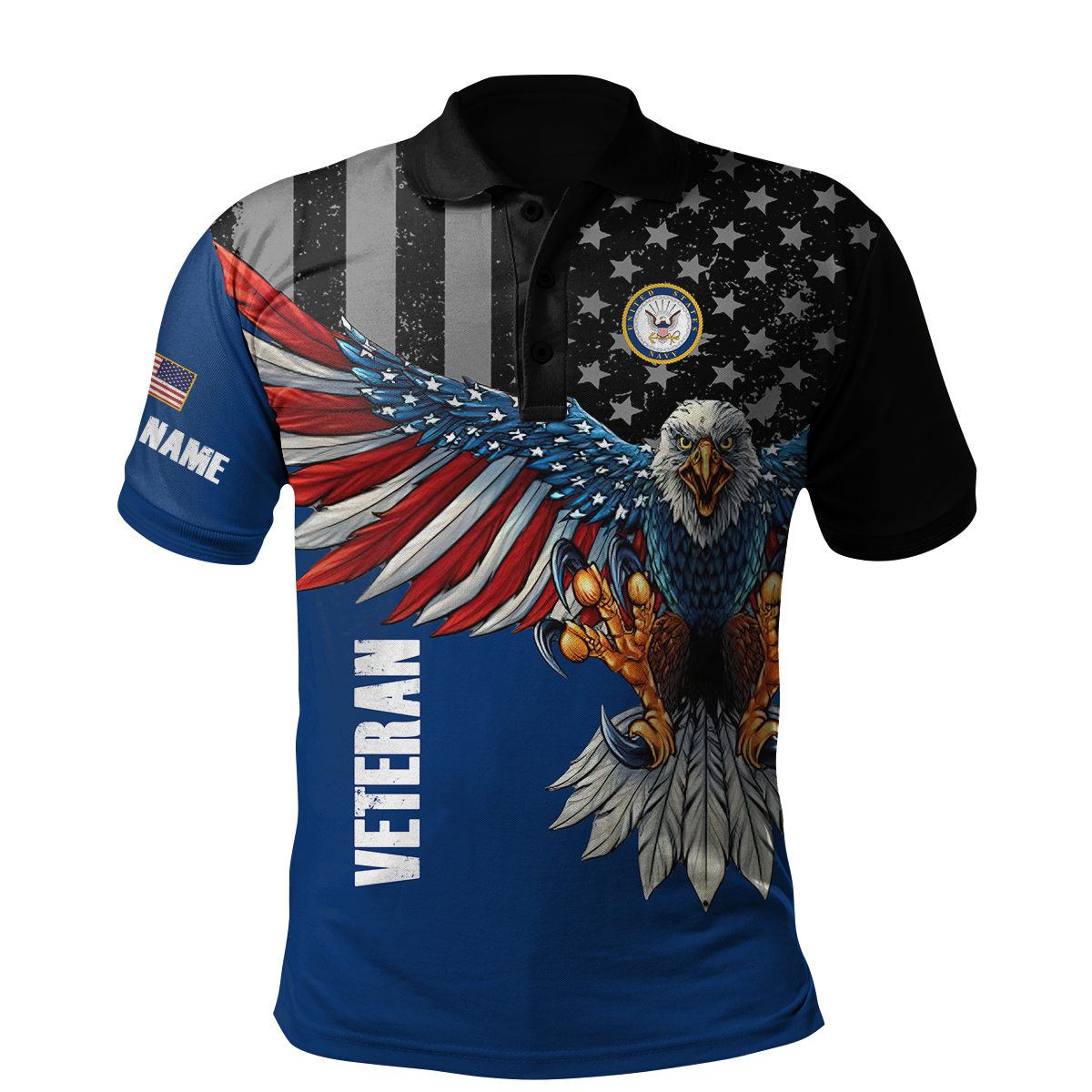 Custom name US Navy Veteran Eagle 3d printed shirts Proud Military MH200521032