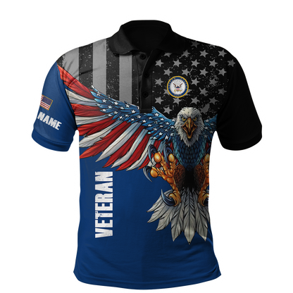 Custom name US Navy Veteran Eagle 3d printed shirts Proud Military MH200521032