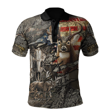 Deer Hunting Personalized Name 3D All Over Printed Shirts MH20052103