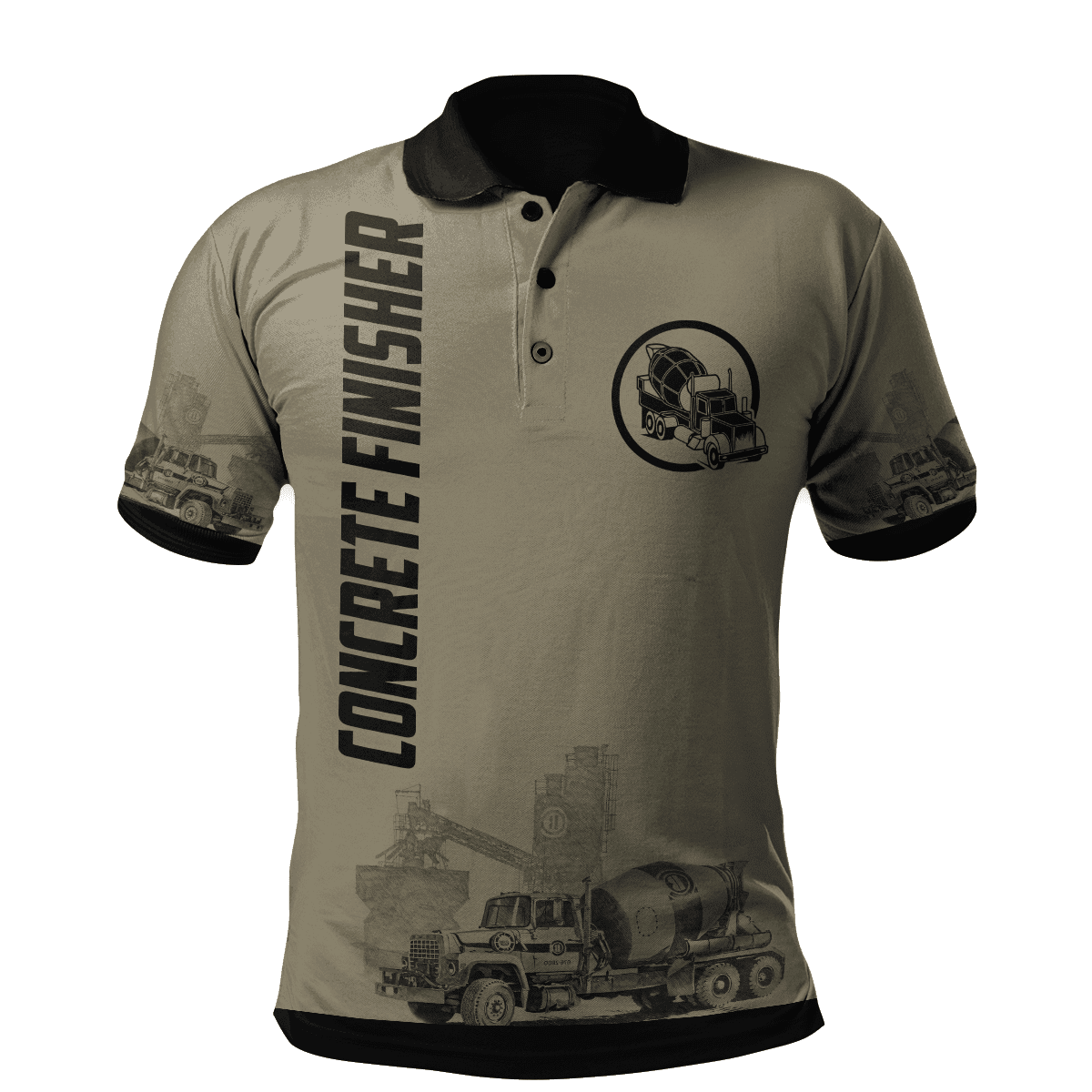 Legend Concrete Finisher 3D printed shirts