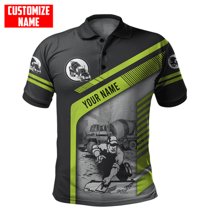 Concrete Finisher with Poured concrete Custom name 3D Printed Shirts