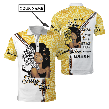 July Girl Personalized  Name 3D All Over Printed Hoodie