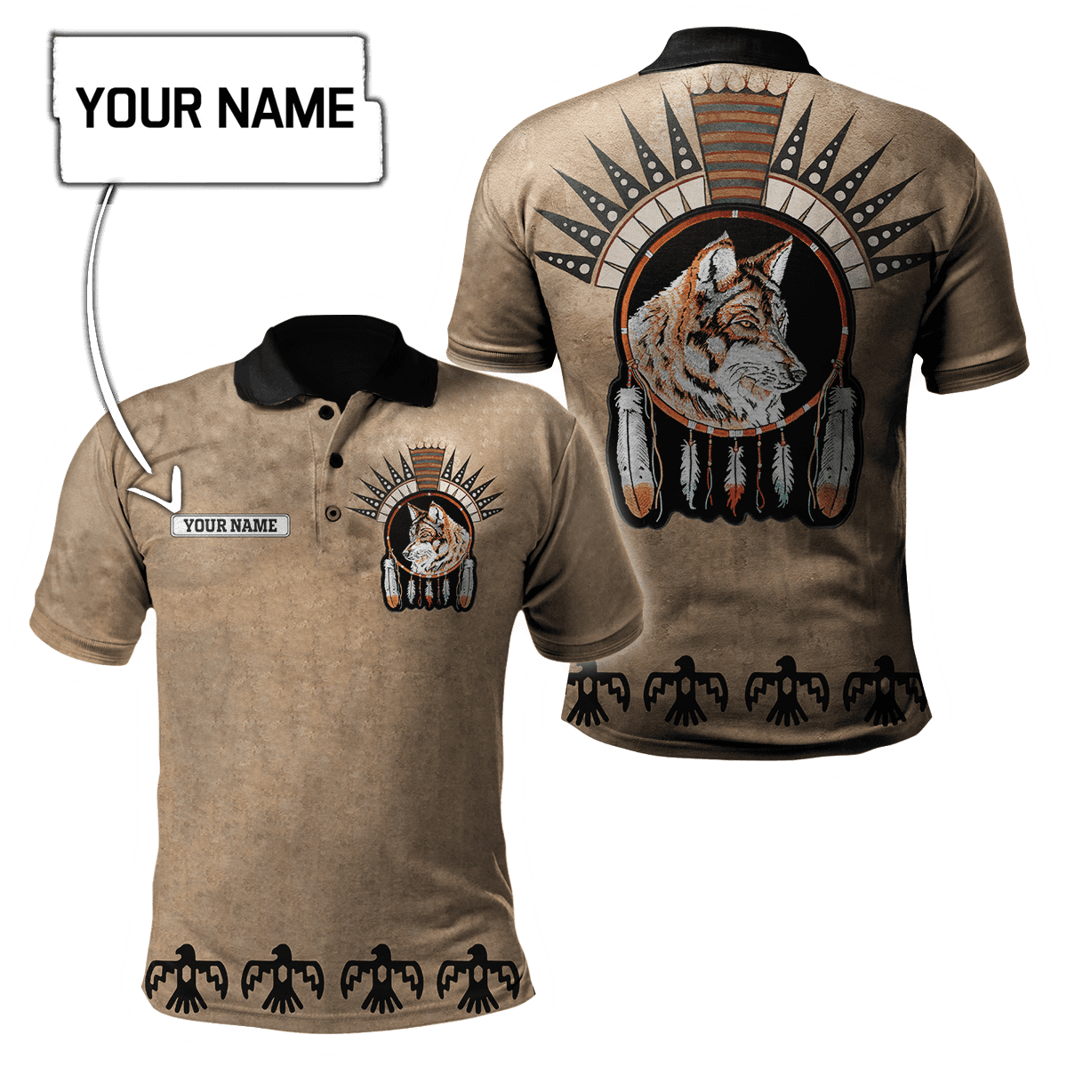 Custom Name Native American 3D All Over Printed Unisex Shirts