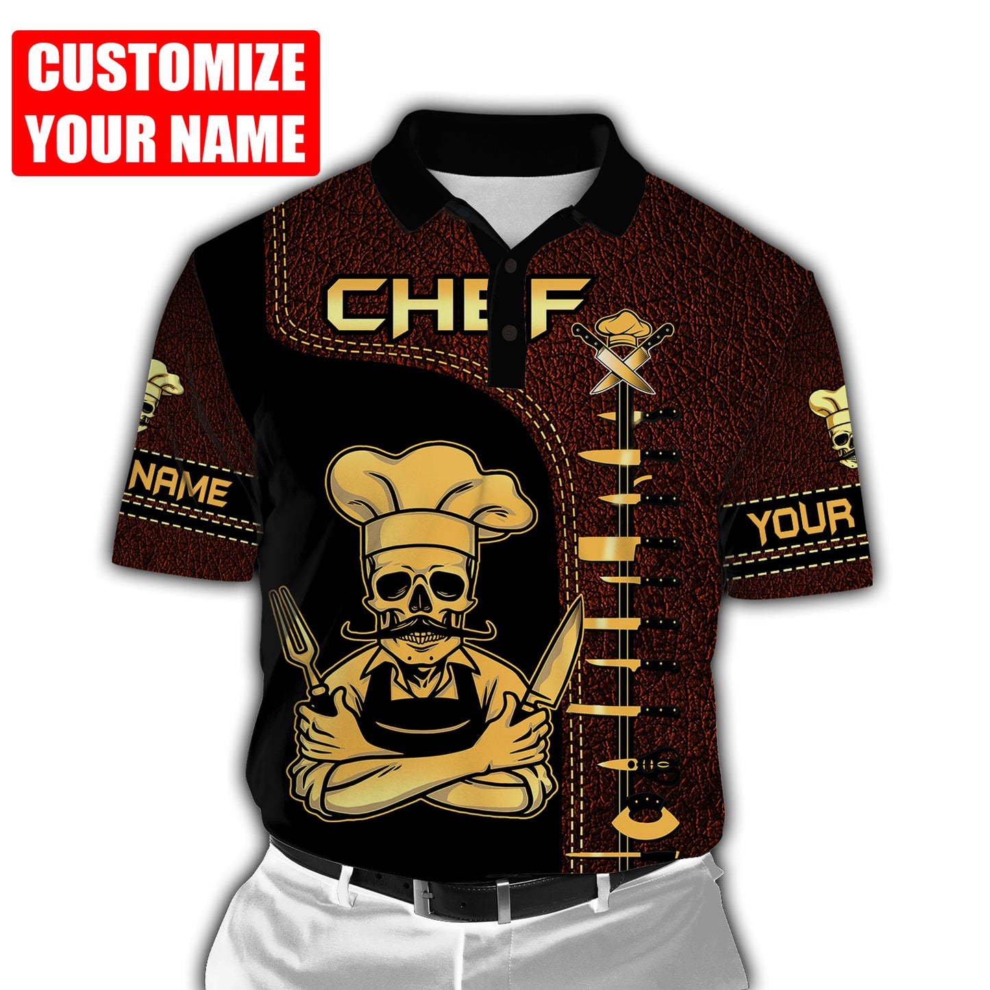 Custom Name Master Chef 3D All Over Printed Unisex Shirts