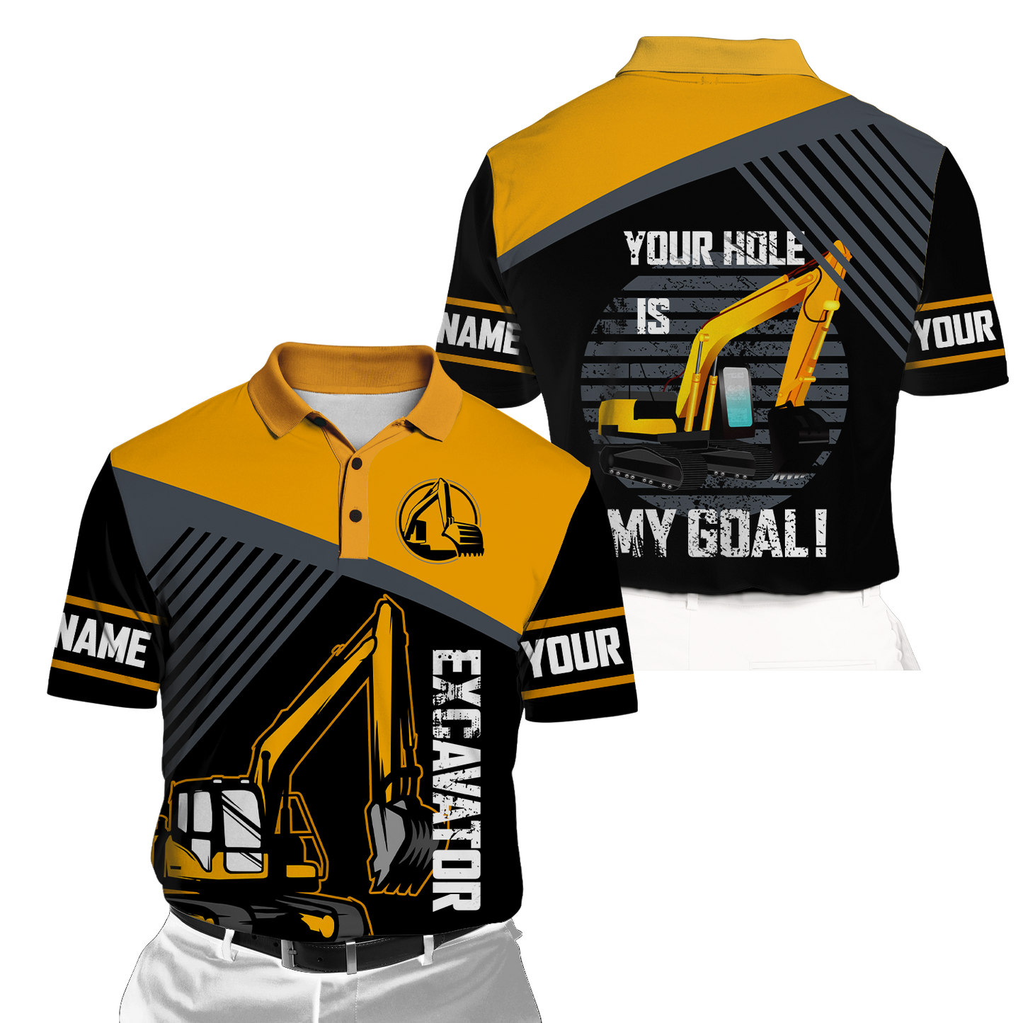 Custom Name XT Excavator 3D Printed shirts