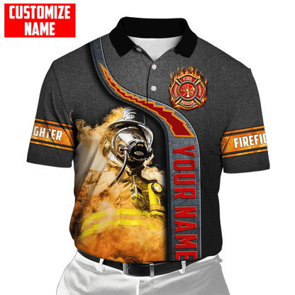 Customize Name Firefighter 3D All Over Printed Unisex Shirts