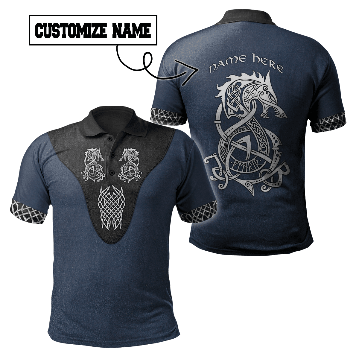 Customized Name Viking 3D All Over Printed Unisex Shirts