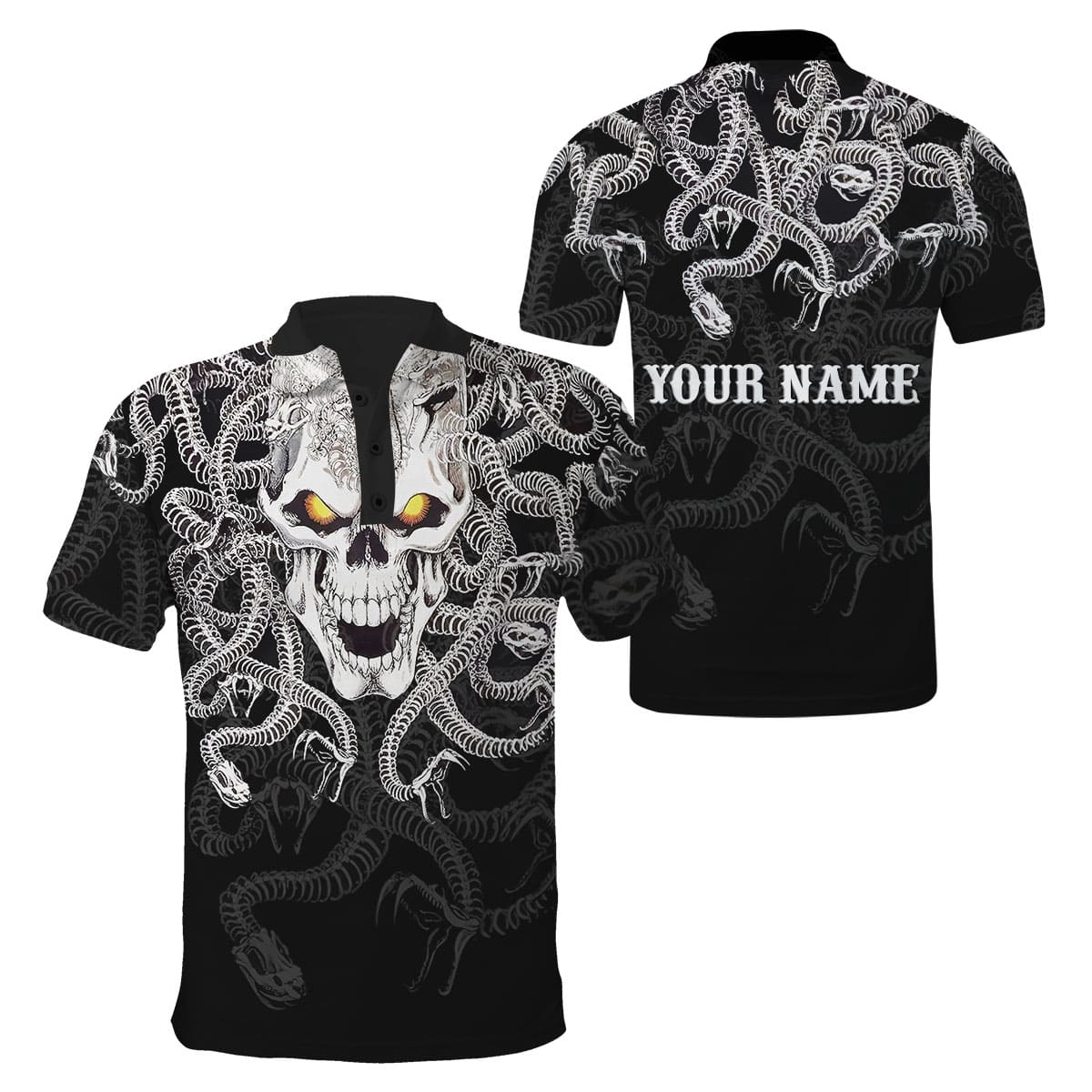 Customize Name Snake Skull Hoodie For Men And Women SN27032101