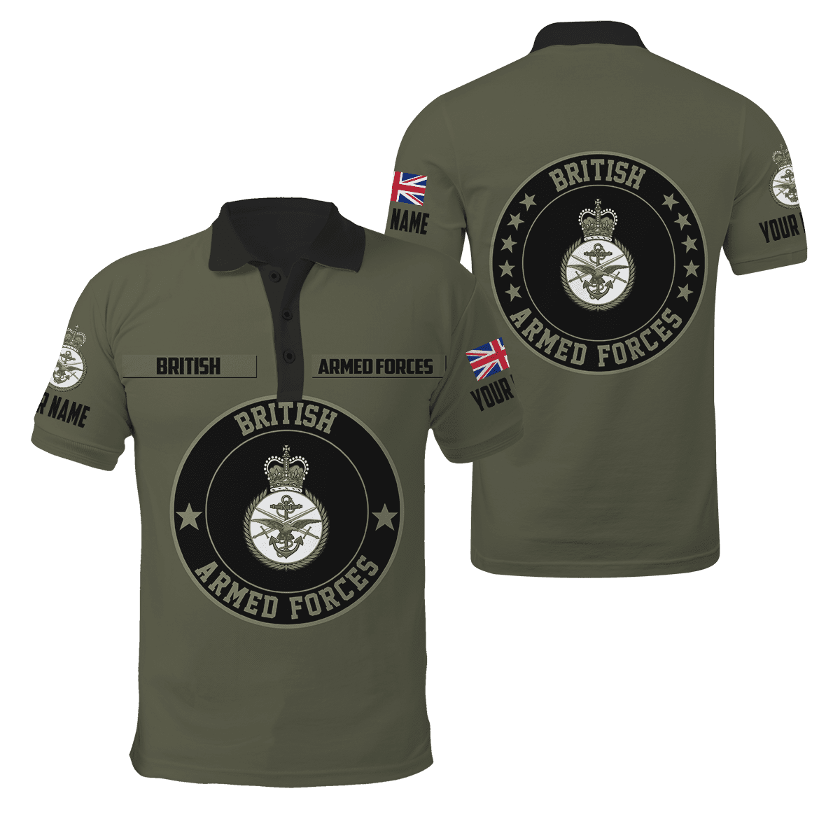 Custom Name XT British Armed Forces 3D Printed Shirts DA07042104