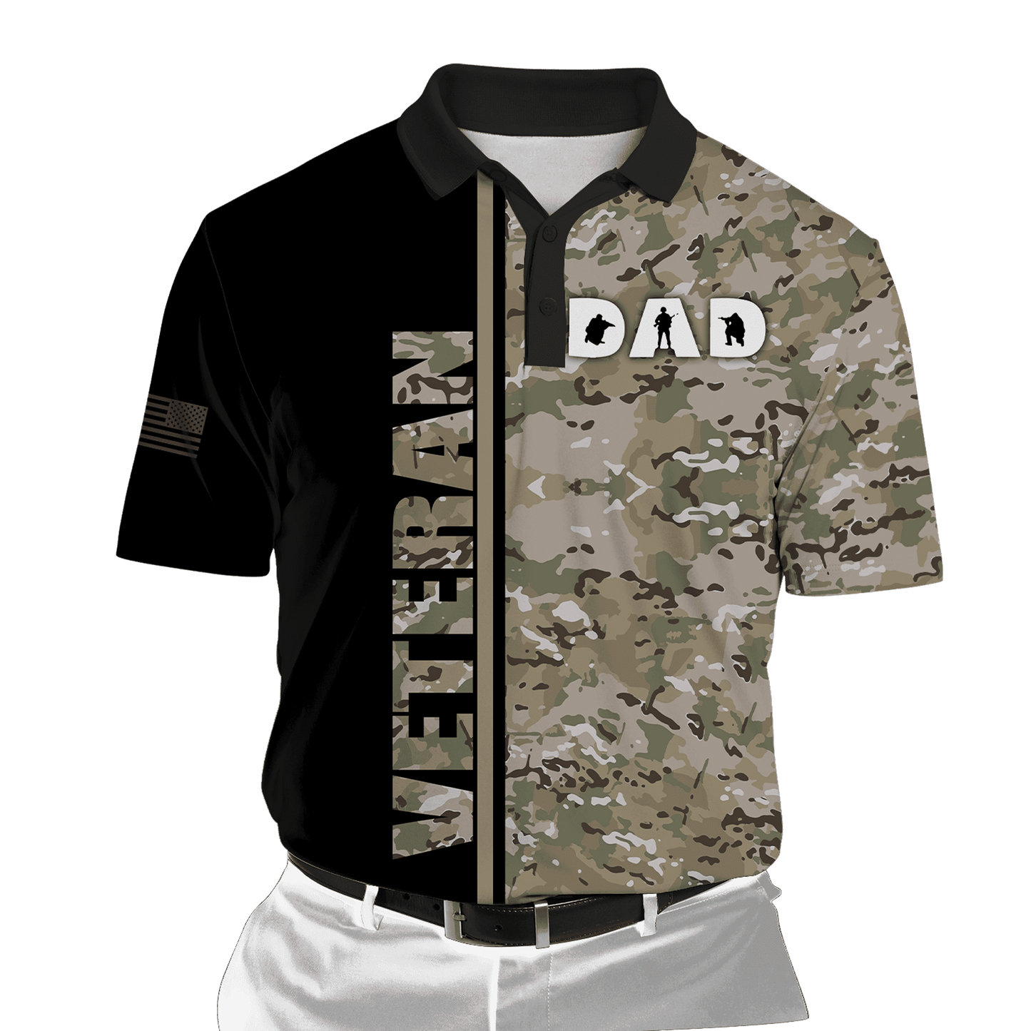 US Veteran Dad Camo 3d printed shirts Proud Military HHT21052104