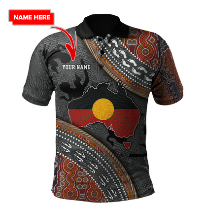 Custom name Aboriginal dots Zip pattern 3D design printed summer shirts