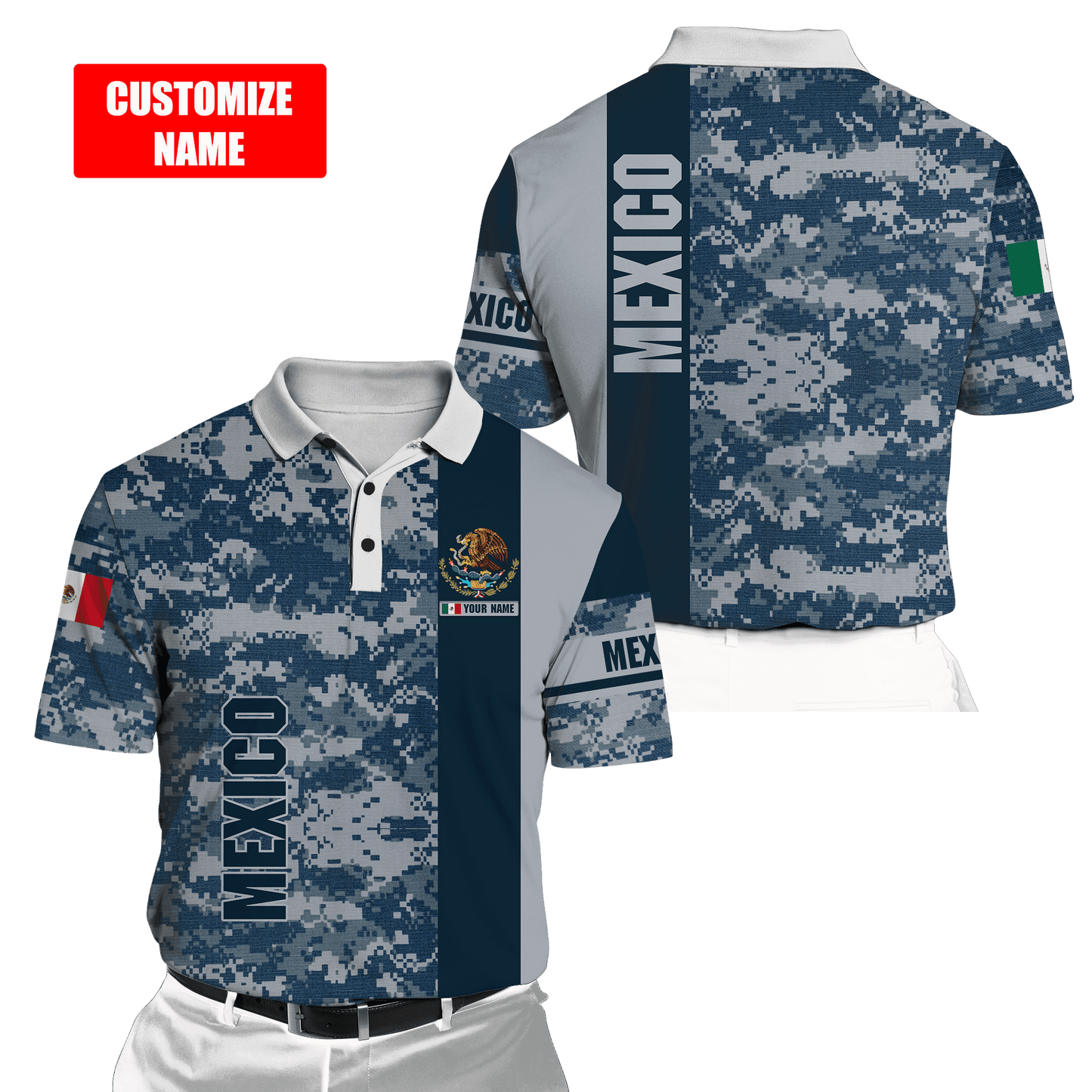 Personalized Mexico 3D All Over Printed Unisex Shirts