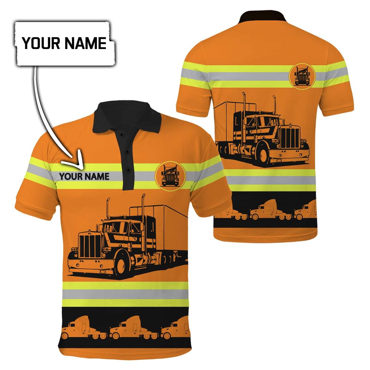 Personalized Name Trucker 3D All Over Printed Shirts For Men and Women