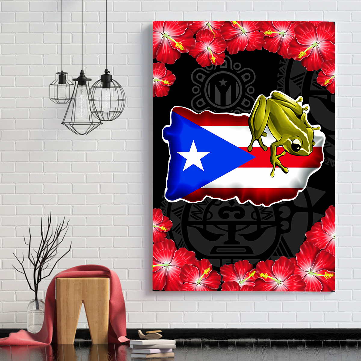 Puerto Rico Poster Vertical 3D Printed
