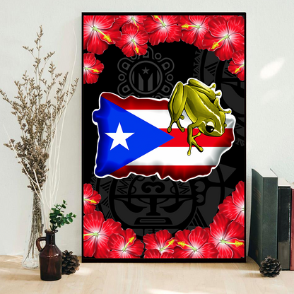 Puerto Rico Poster Vertical 3D Printed