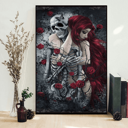 Skull Poster Vertical 3D Printed