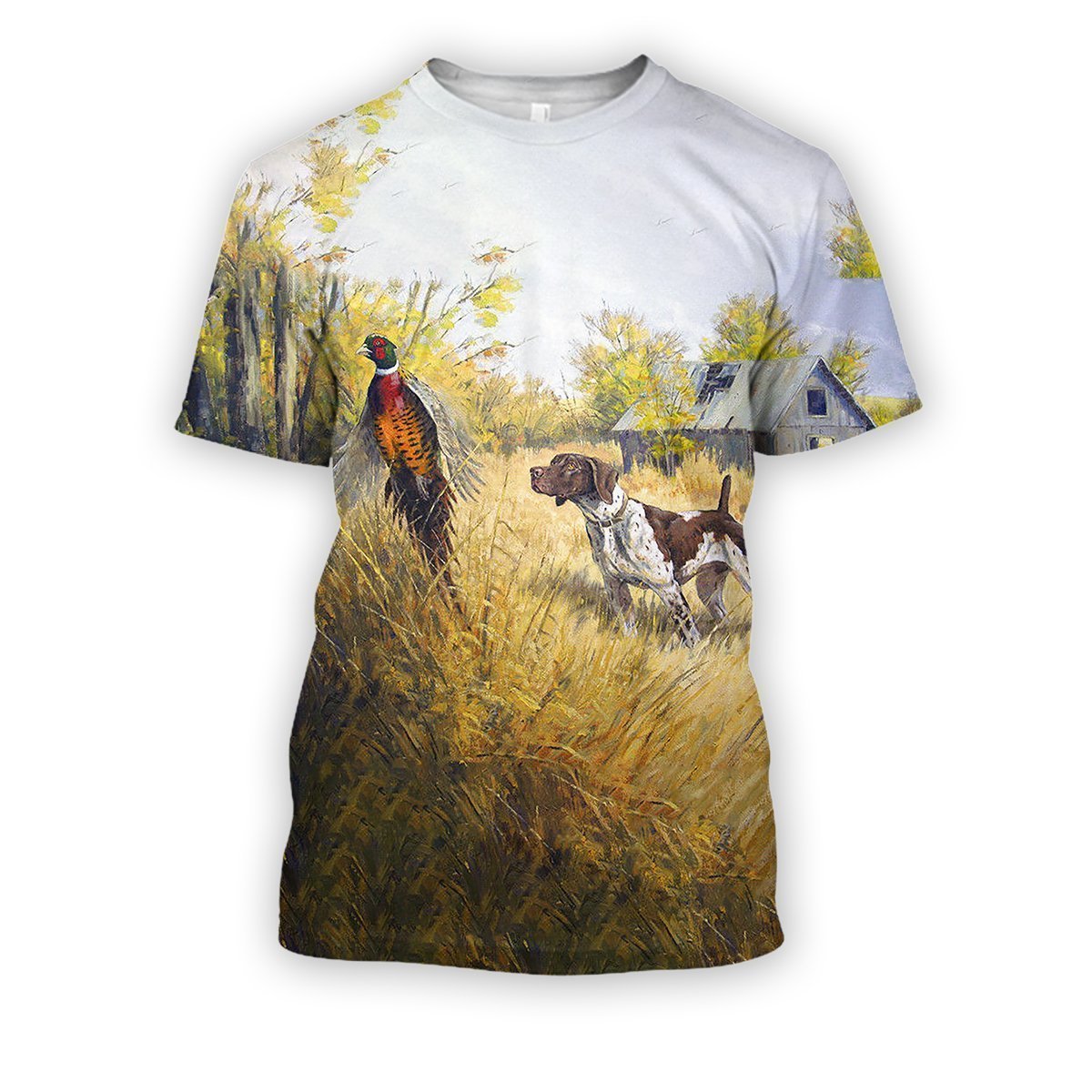 All Over Printed Pheasant Hunting Shirts-Apparel-HbArts-T-Shirt-S-Vibe Cosy™
