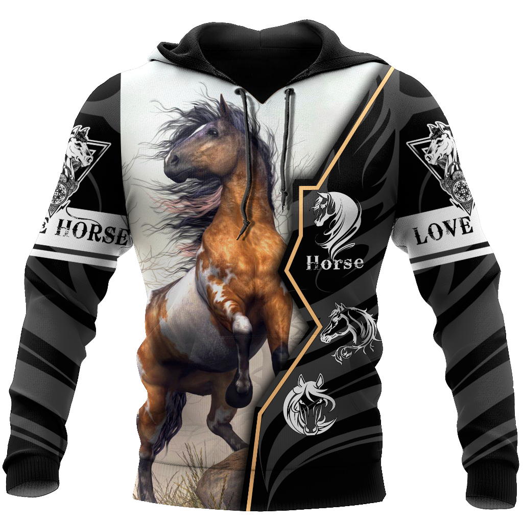 Beautiful Horse 3D All Over Printed shirt for Men and Women Pi040104-Apparel-MP-Hoodie-S-Vibe Cosy™
