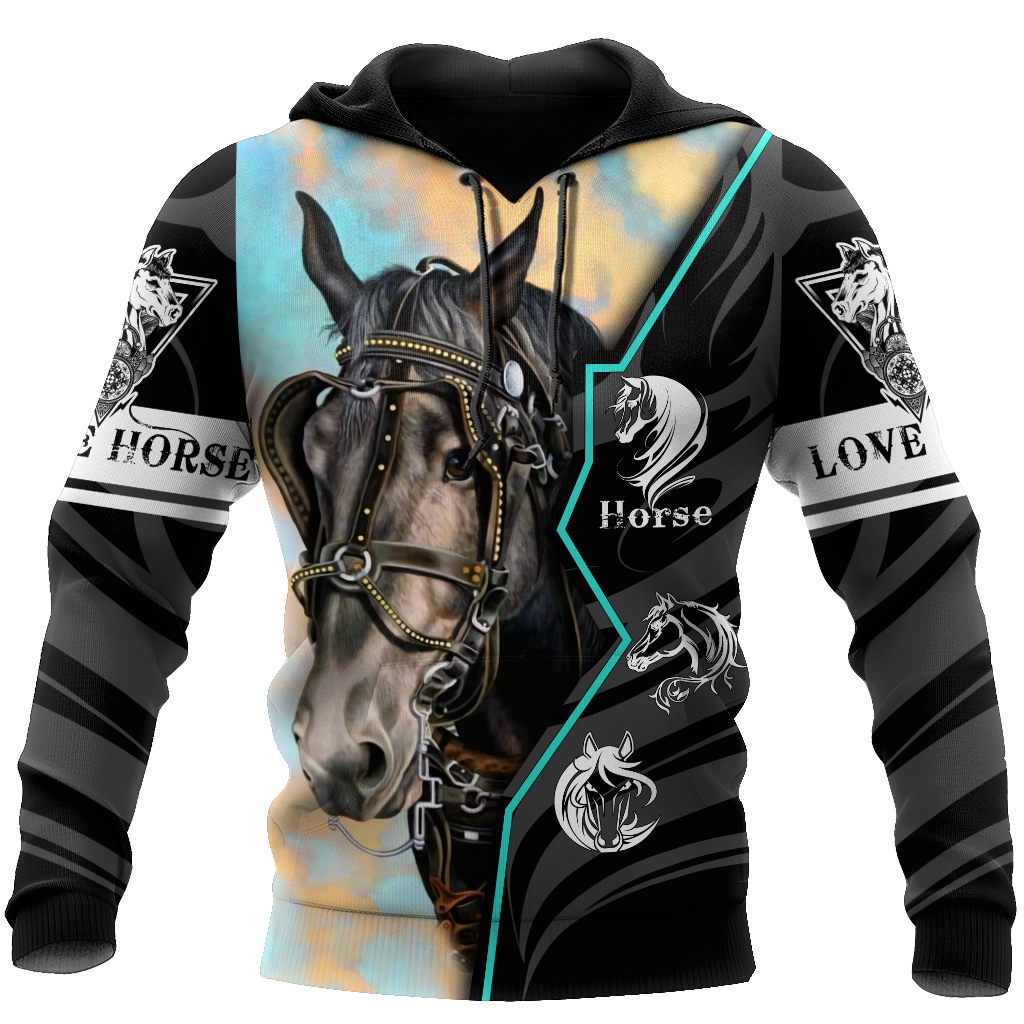 Beautiful Horse 3D All Over Printed shirt for Men and Women Pi040105-Apparel-NNK-Hoodie-S-Vibe Cosy™