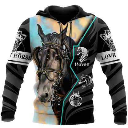 Beautiful Horse 3D All Over Printed shirt for Men and Women Pi040105-Apparel-MP-Hoodie-S-Vibe Cosy™