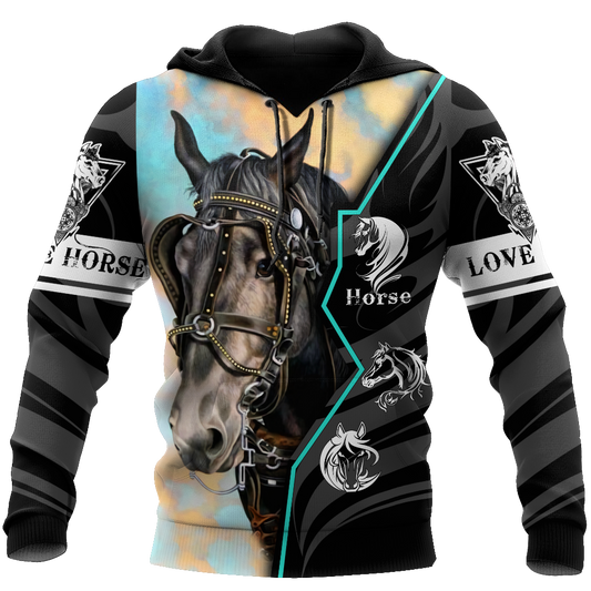 Beautiful Horse 3D All Over Printed shirt for Men and Women Pi040105-Apparel-MP-Hoodie-S-Vibe Cosy™