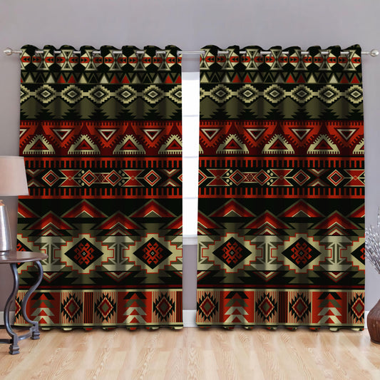 Native American Pattern Blackout Thermal Grommet Window Curtains Pi190511-Curtains-MP-52'' x 63''-Vibe Cosy™