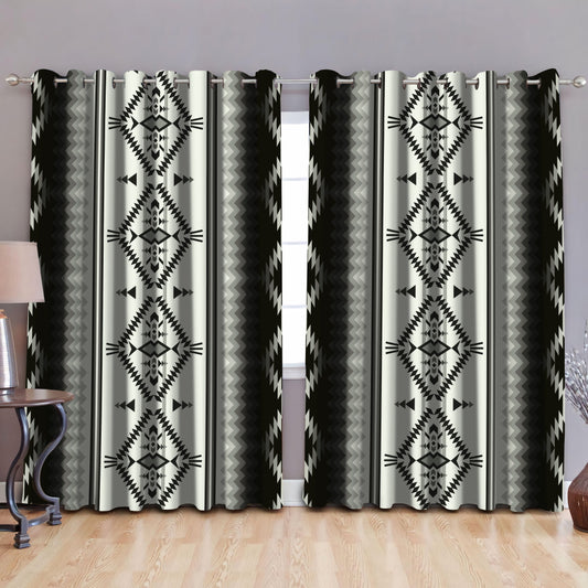 Native American Pattern Blackout Thermal Grommet Window Curtains Pi190513-Curtains-MP-52'' x 63''-Vibe Cosy™