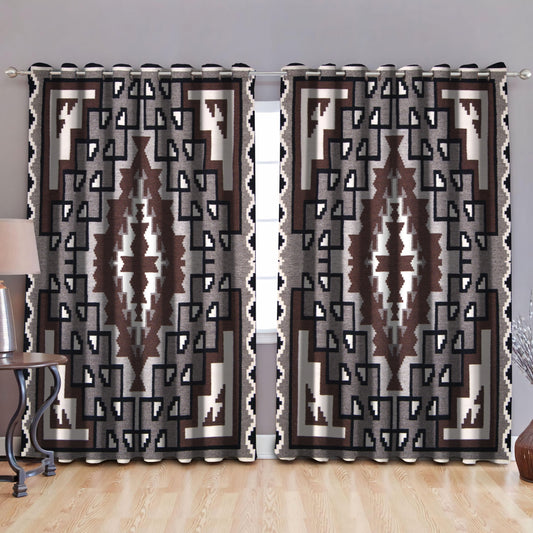 Native American Pattern Blackout Thermal Grommet Window Curtains Pi190506-Curtains-MP-52'' x 63''-Vibe Cosy™