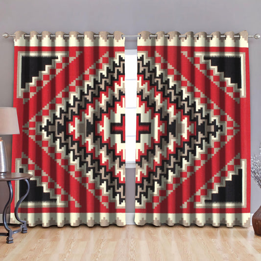 Native American Pattern Blackout Thermal Grommet Window Curtains Pi190507-Curtains-MP-52'' x 63''-Vibe Cosy™