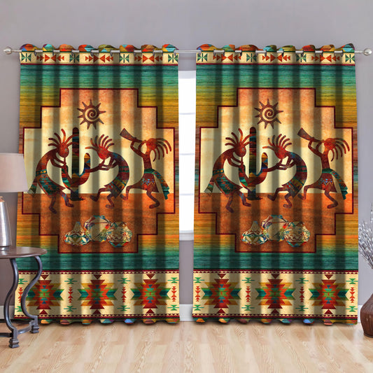 Native American Pattern Blackout Thermal Grommet Window Curtains Pi190508-Curtains-MP-52'' x 63''-Vibe Cosy™