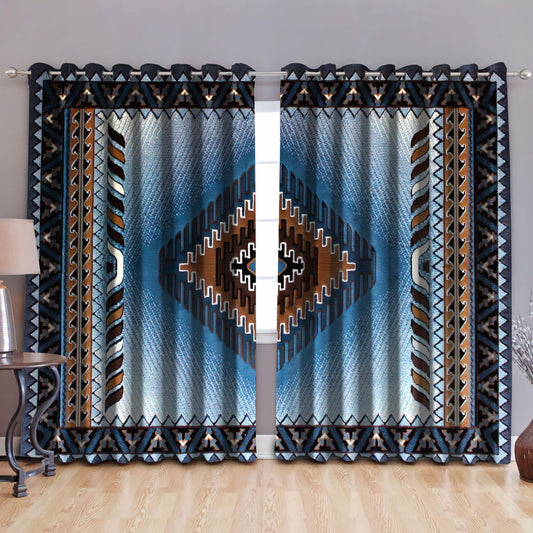Native American Pattern Blackout Thermal Grommet Window Curtains Pi200502S2-Curtains-MP-52'' x 63''-Vibe Cosy™
