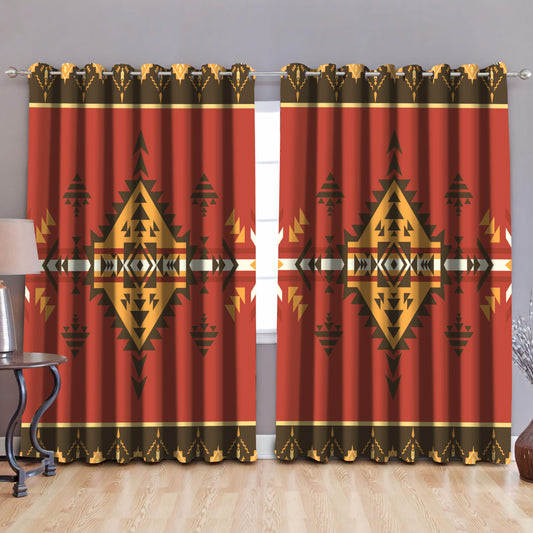 Native American Pattern Blackout Thermal Grommet Window Curtains Pi200503S3-Curtains-MP-52'' x 63''-Vibe Cosy™
