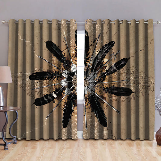 Native American Pattern Blackout Thermal Grommet Window Curtains Pi270503-Curtains-MP-52'' x 63''-Vibe Cosy™