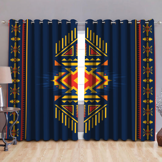 Native American Pattern Blackout Thermal Grommet Window Curtains Pi30052004-Curtains-MP-52'' x 63''-Vibe Cosy™