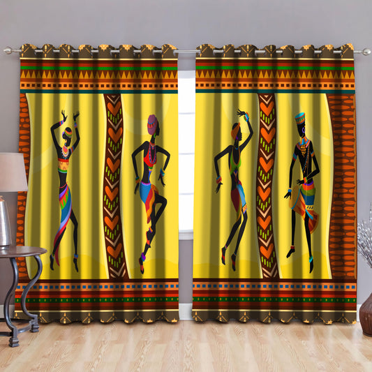 African Heritage Blackout Thermal Grommet Window Curtains Pi30052005-Curtains-MP-52'' x 63''-Vibe Cosy™