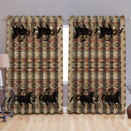 Native American Pattern Blackout Thermal Grommet Window Curtains Pi30052006-Curtains-MP-52'' x 63''-Vibe Cosy™