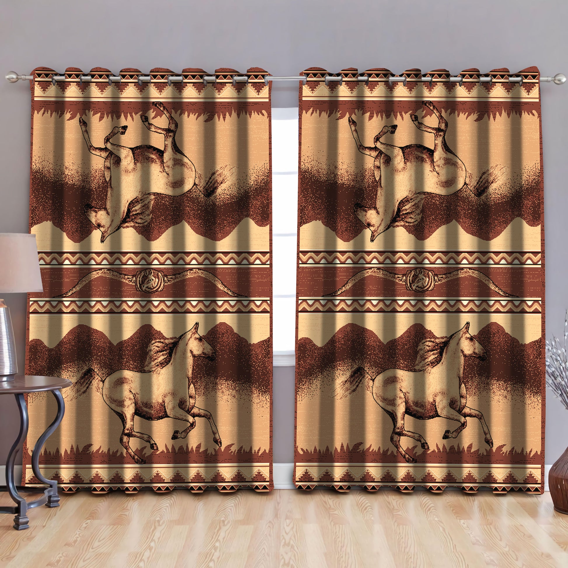 Native American Pattern Blackout Thermal Grommet Window Curtains Pi30052020-Curtains-MP-52'' x 63''-Vibe Cosy™