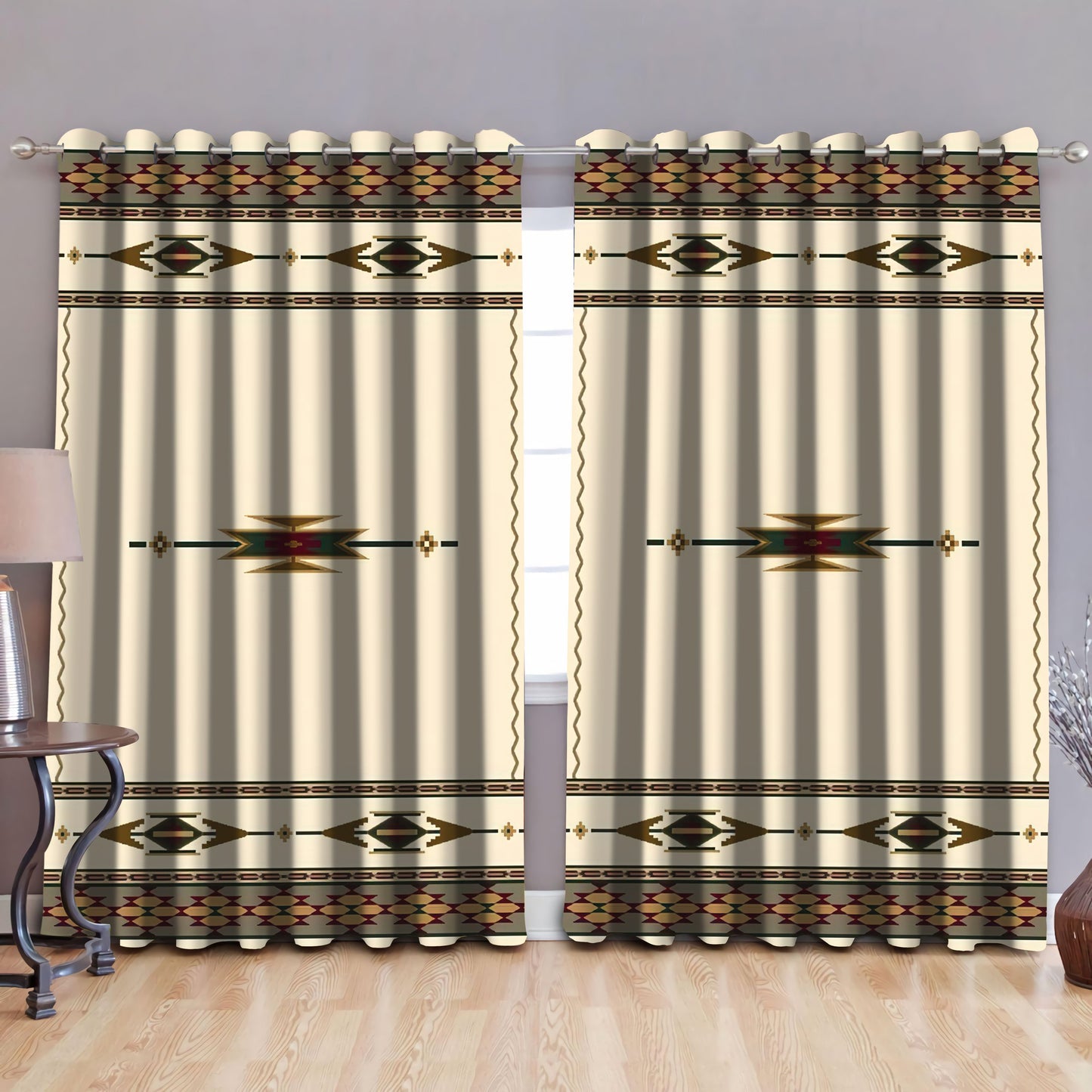 Native American Pattern Blackout Thermal Grommet Window Curtains Pi30052021-Curtains-MP-52'' x 63''-Vibe Cosy™