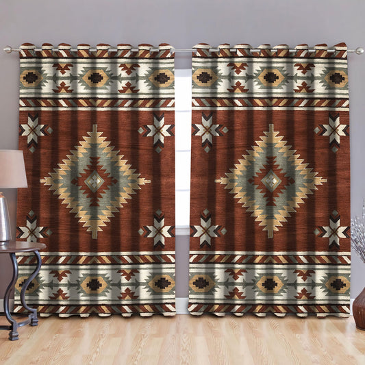 Native American Pattern Blackout Thermal Grommet Window Curtains Pi30052023-Curtains-MP-52'' x 63''-Vibe Cosy™