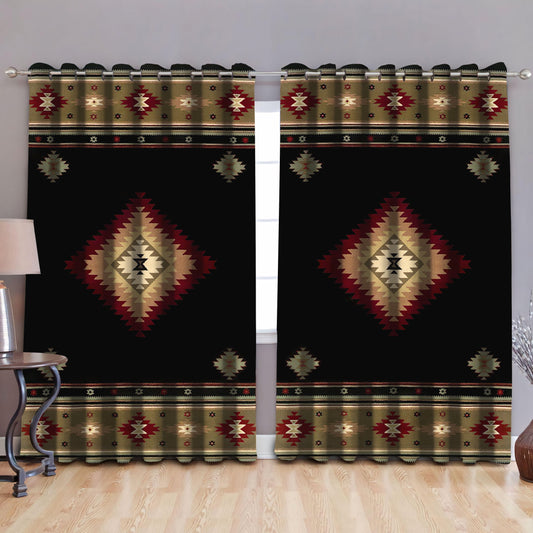 Native American Pattern Blackout Thermal Grommet Window Curtains Pi30052026-Curtains-MP-52'' x 63''-Vibe Cosy™